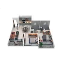 Sai Ananta Charholi 2 BHK Floor Plan Image